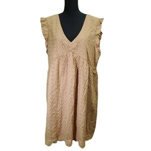 Knox Rose NWT Tan Eyelet Dress XL